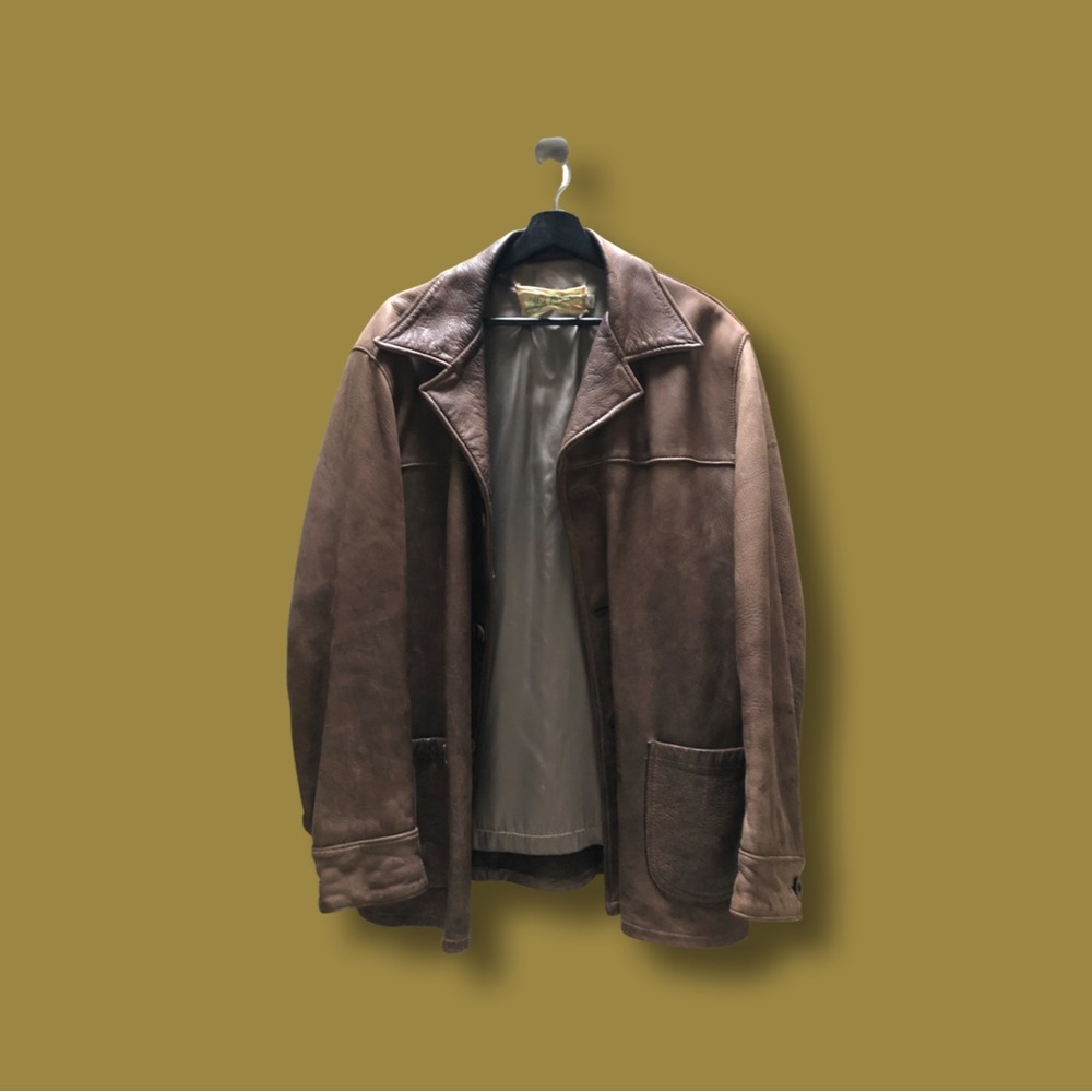 Vintage Deerskin Brown Leather Jacket by Midwest Sport Togs